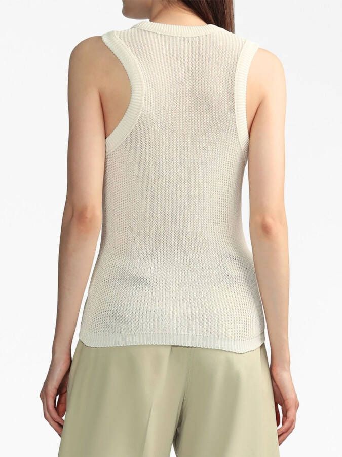 Low Classic Mouwloze top Beige