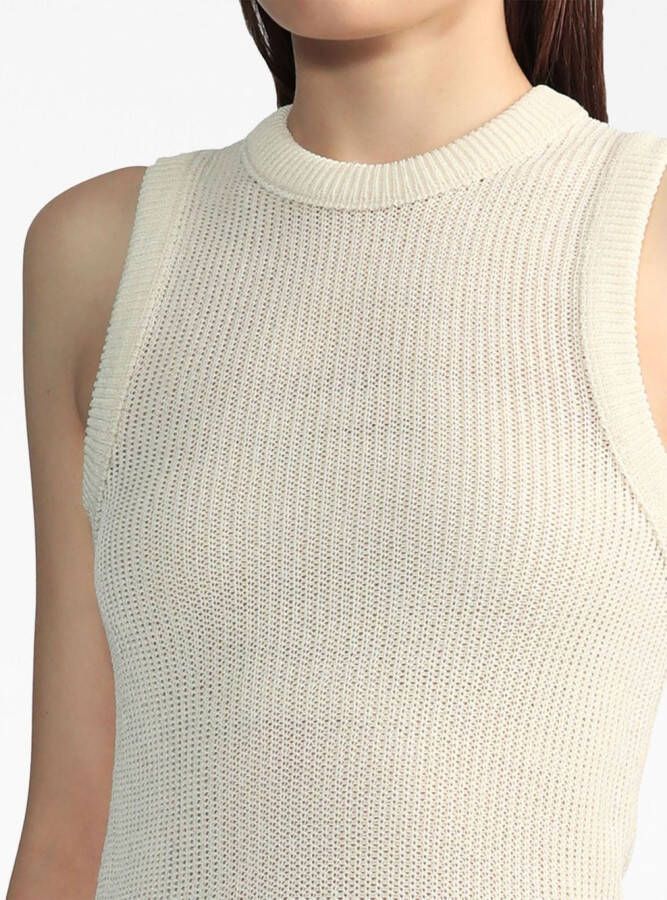 Low Classic Mouwloze top Beige