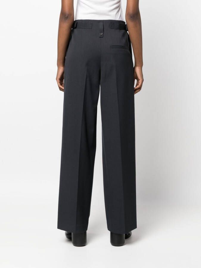Low Classic High waist plooibroek Blauw