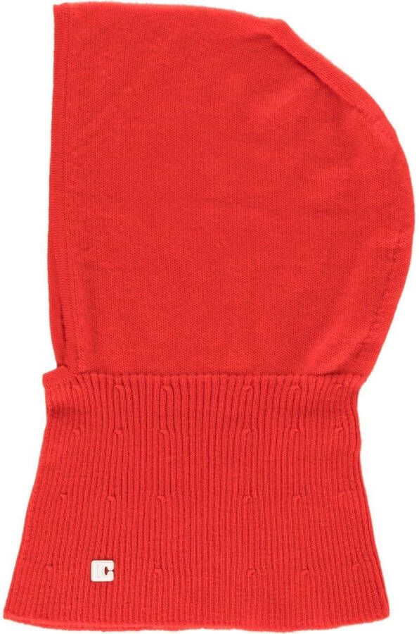Low Classic Ribgebreide trui en bivakmuts Rood