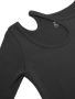 Low Classic T-shirt met uitgesneden detail Grijs - Thumbnail 2