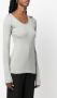 Low Classic T-shirt met uitgesneden detail Grijs - Thumbnail 3