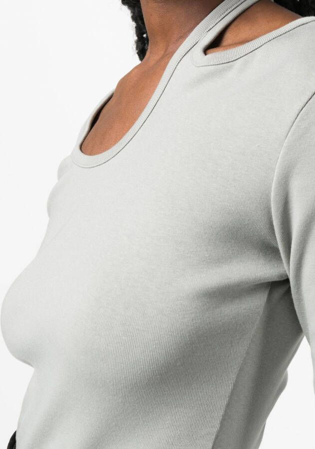 Low Classic T-shirt met uitgesneden detail Grijs