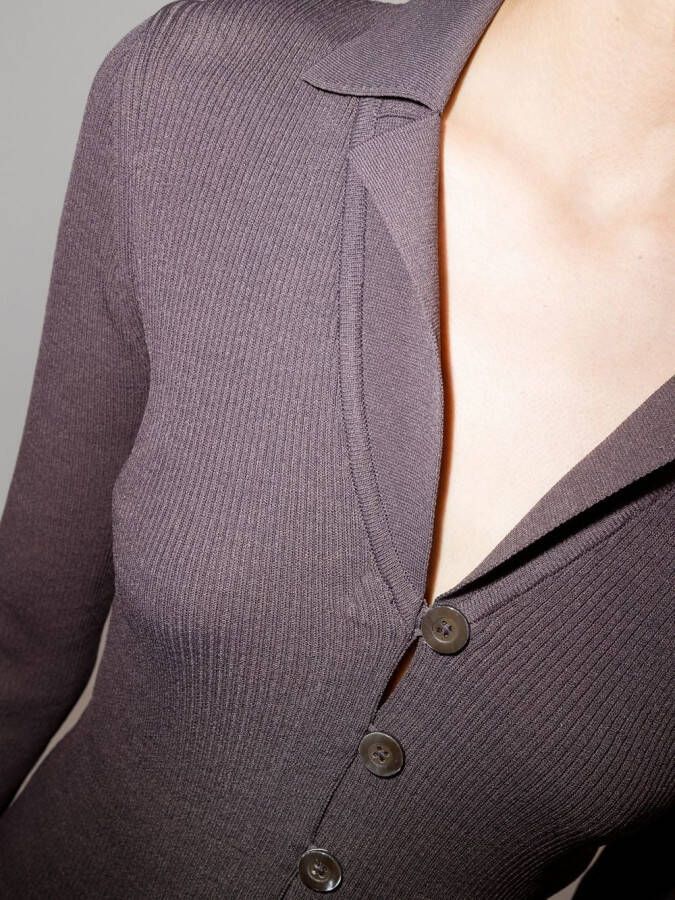Low Classic Vest met open kraag Grijs