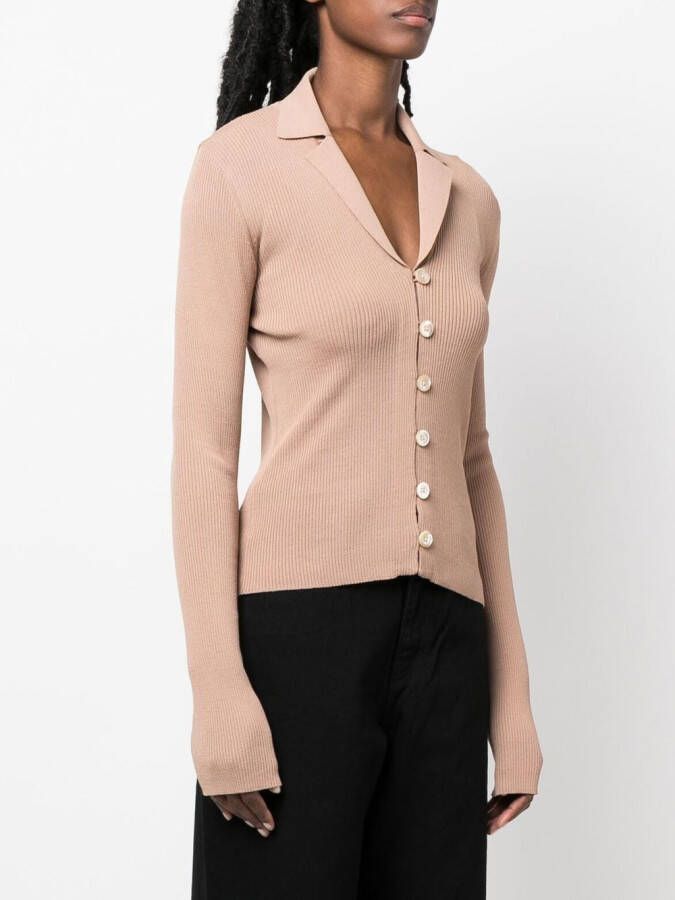 Low Classic Vest met V-hals Beige