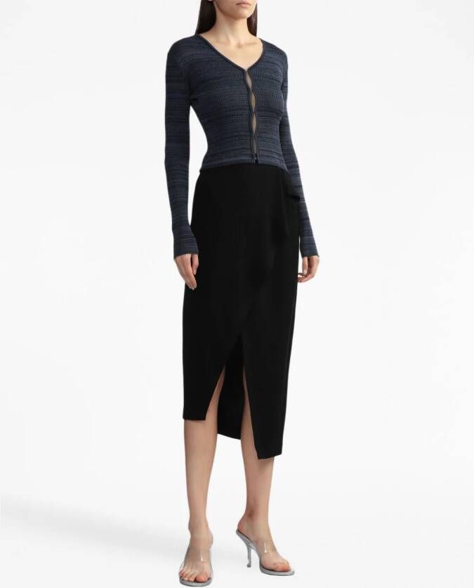 Low Classic Vest met V-hals Blauw