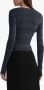 Low Classic Vest met V-hals Blauw - Thumbnail 4