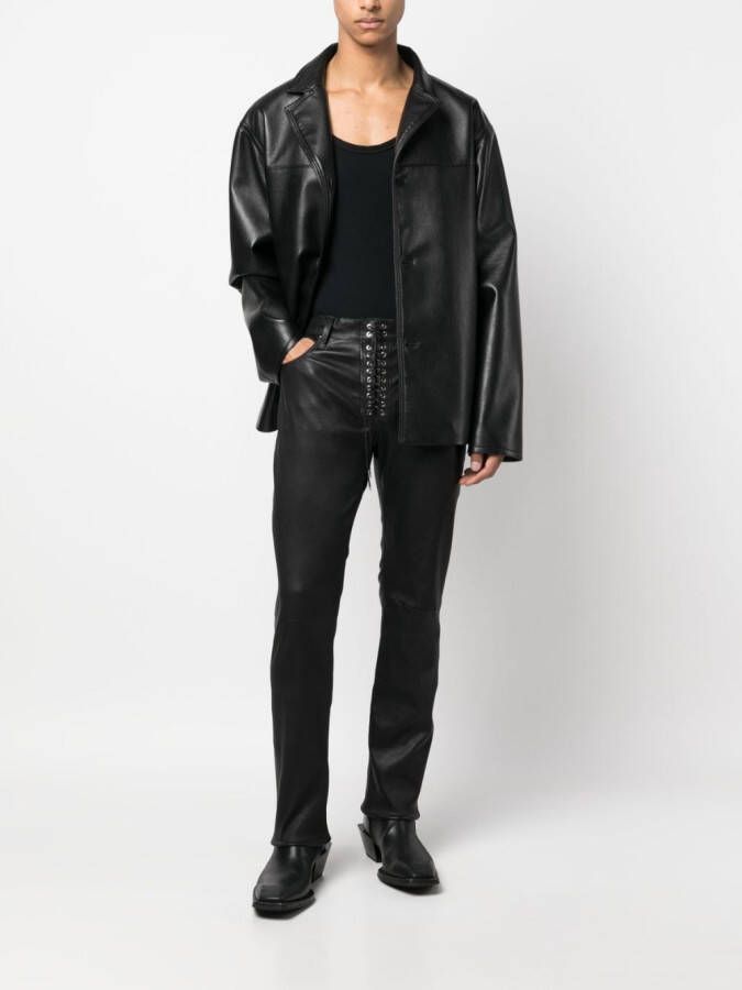 Ludovic de Saint Sernin Leren broek Zwart