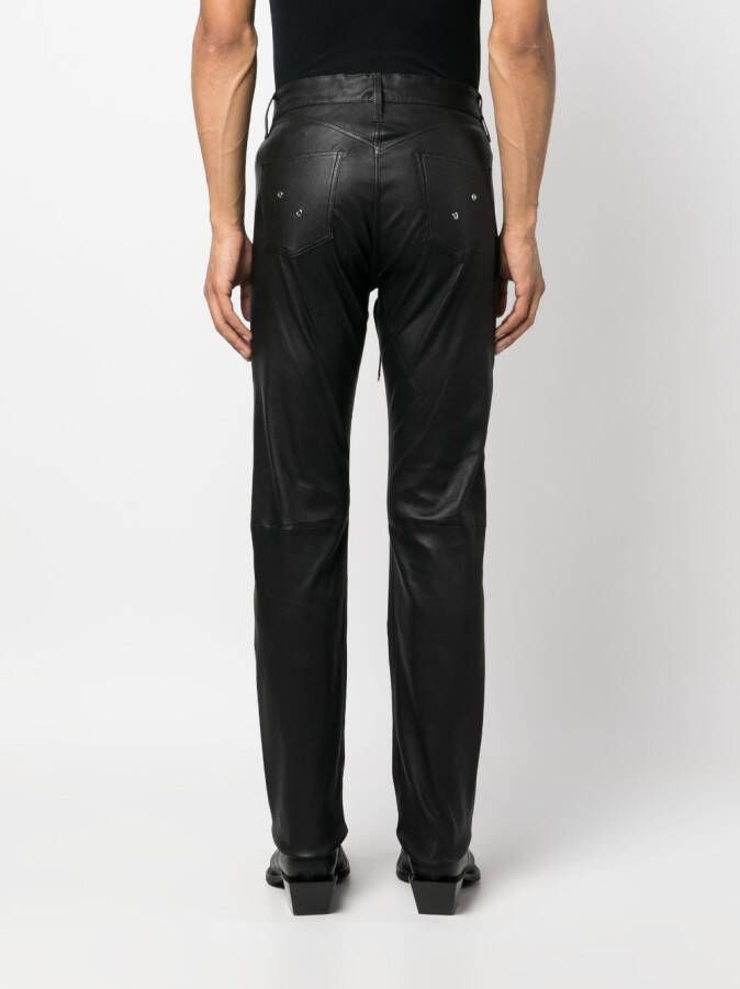 Ludovic de Saint Sernin Leren broek Zwart
