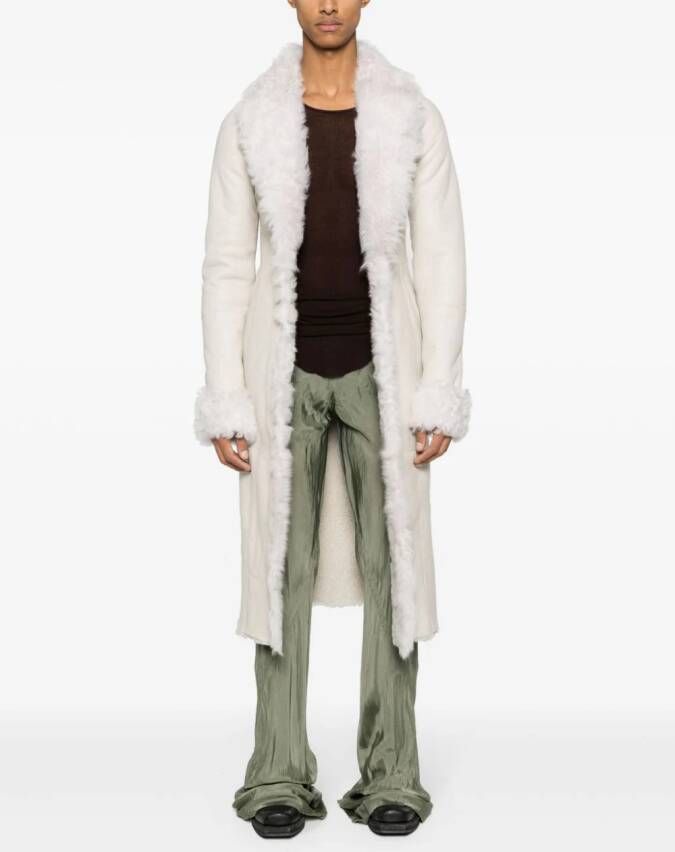 Ludovic de Saint Sernin Lammy coat met open voorkant Beige
