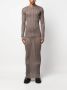 Ludovic de Saint Sernin Gestreepte maxi-rok Bruin - Thumbnail 2