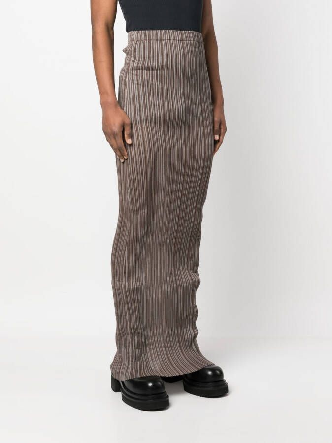 Ludovic de Saint Sernin Gestreepte maxi-rok Bruin