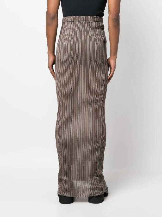 Ludovic de Saint Sernin Gestreepte maxi-rok Bruin