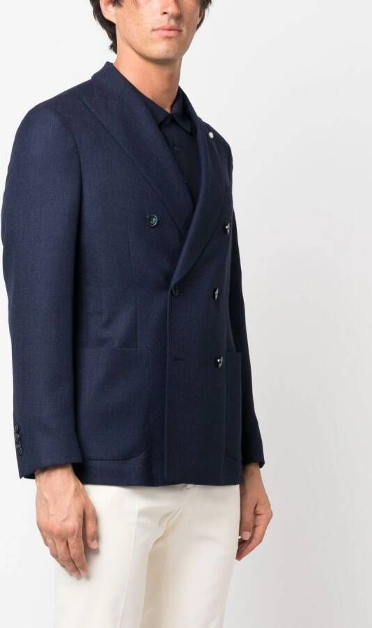 LUIGI BIANCHI MANTOVA Blazer met dubbele rij knopen Blauw