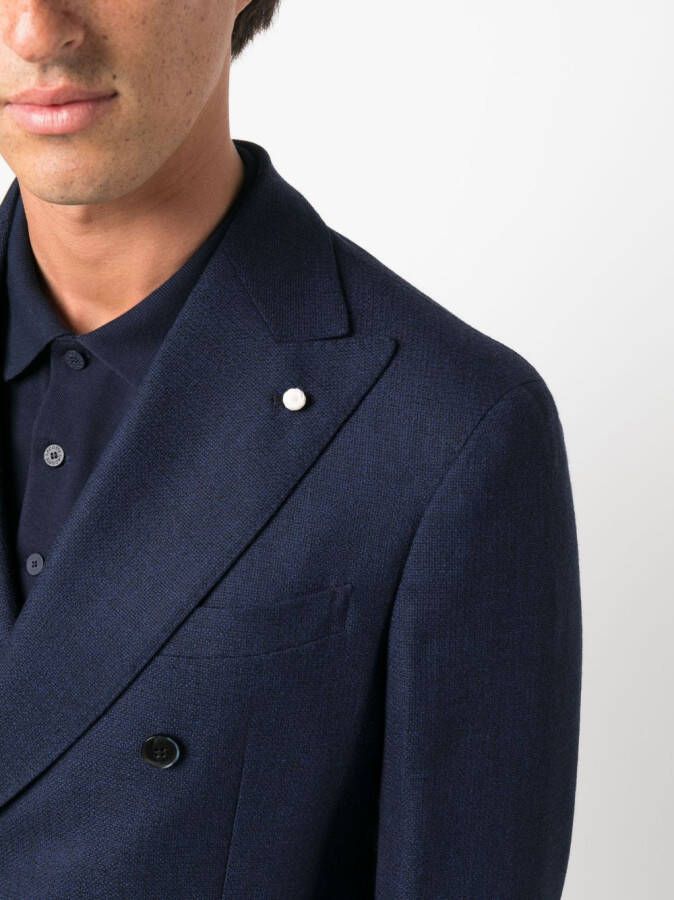 LUIGI BIANCHI MANTOVA Blazer met dubbele rij knopen Blauw