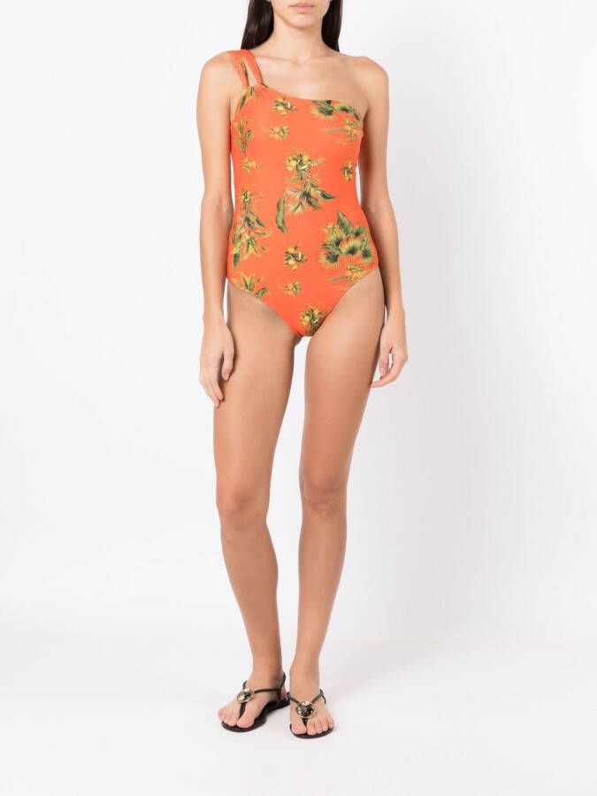 Lygia & Nanny Asymmetrisch badpak Oranje
