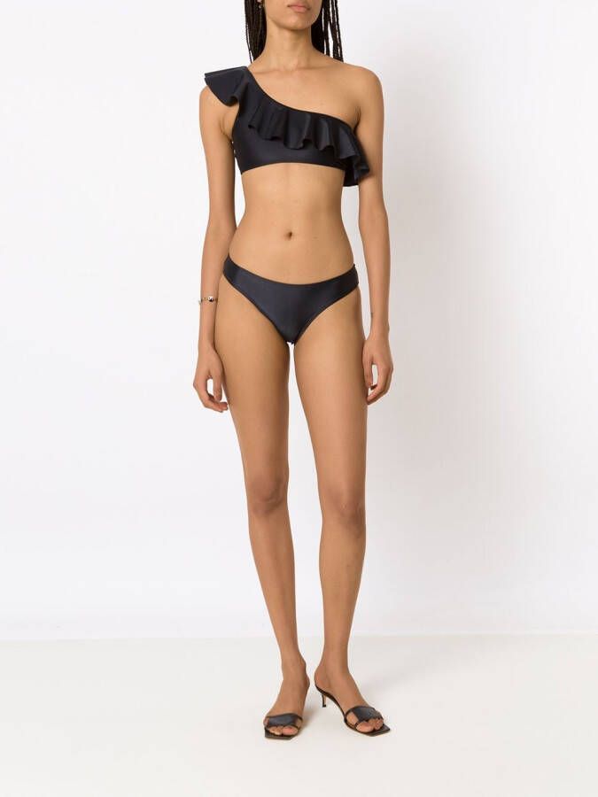 Lygia & Nanny Asymmetrische bikinitop Zwart