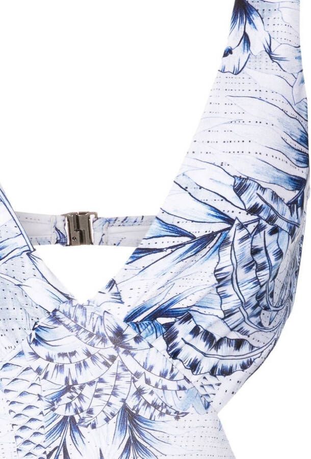 Lygia & Nanny Badpak met palmboomprint Blauw