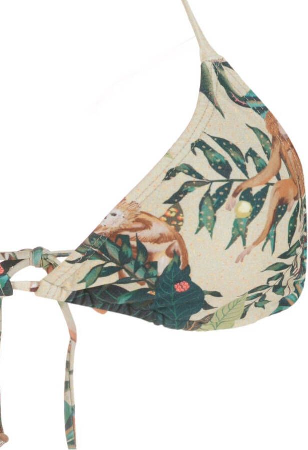 Lygia & Nanny Bikini met bladerprint Beige