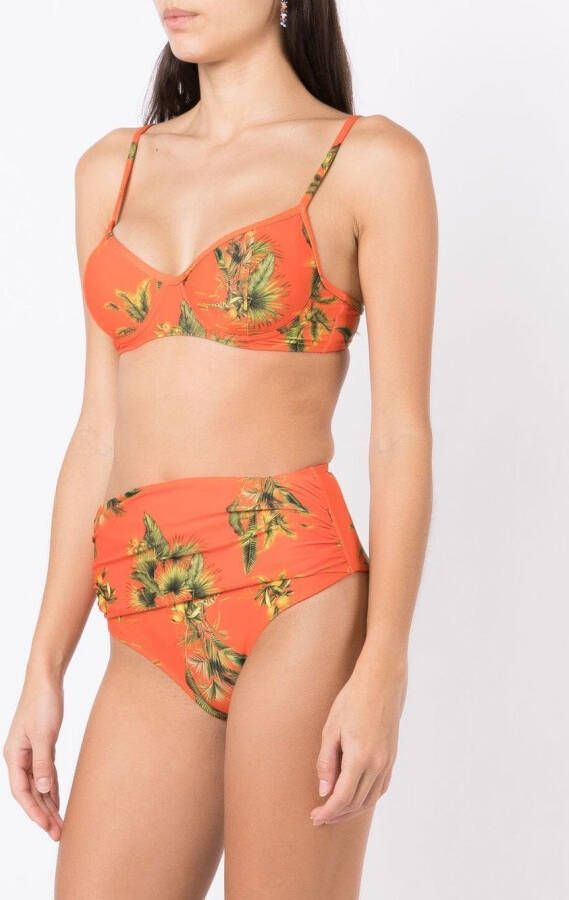Lygia & Nanny Bikini met bloemenprint Oranje