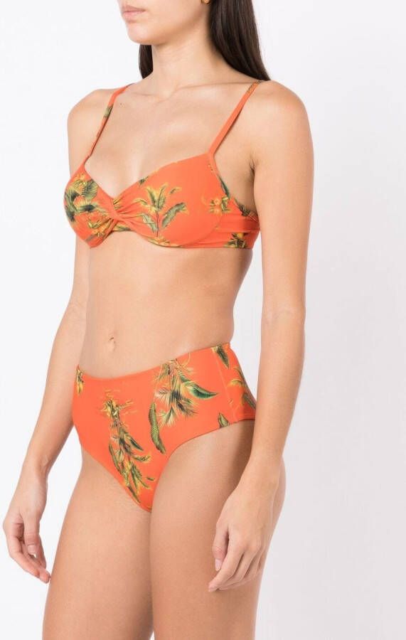 Lygia & Nanny Bikini met bloemenprint Oranje