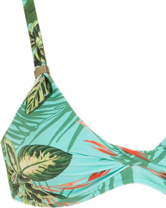 Lygia & Nanny Bikini met tropische print Groen