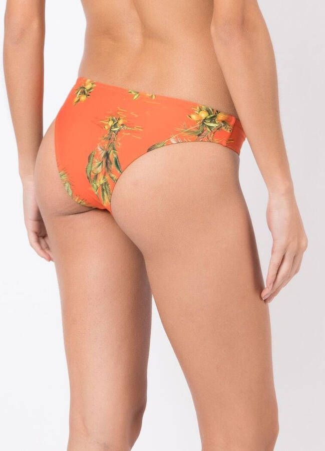 Lygia & Nanny Bikinislip met bloemenprint Oranje