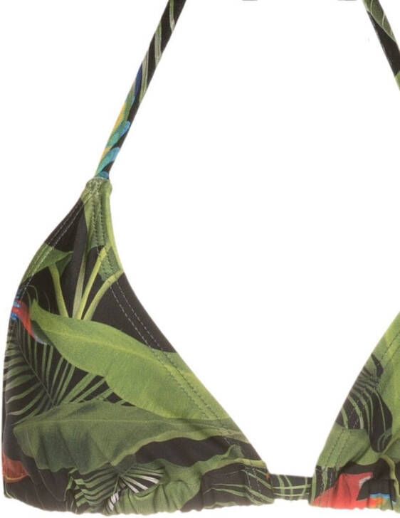 Lygia & Nanny Bikinitop met botanische print Groen