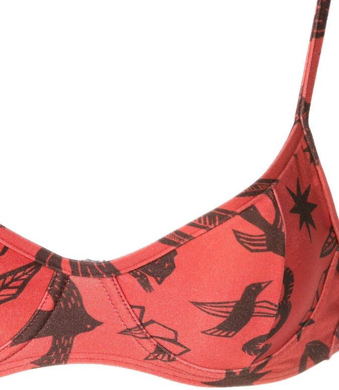 Lygia & Nanny Bikinitop met print Bruin