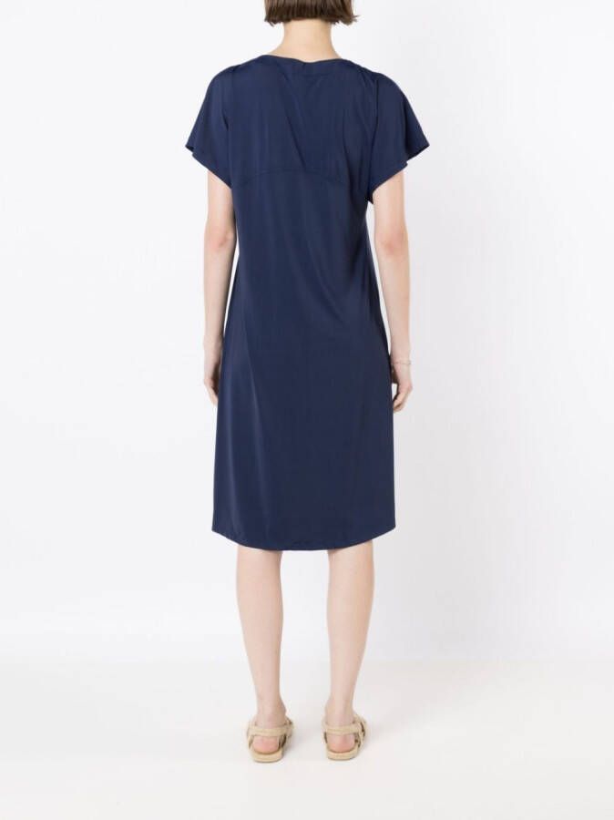 Lygia & Nanny Jurk met drukknoopsluiting Blauw