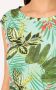 Lygia & Nanny Jurk met tropische print Groen - Thumbnail 5