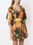 Lygia & Nanny Maxi-jurk met bloemenprint Geel - Thumbnail 3