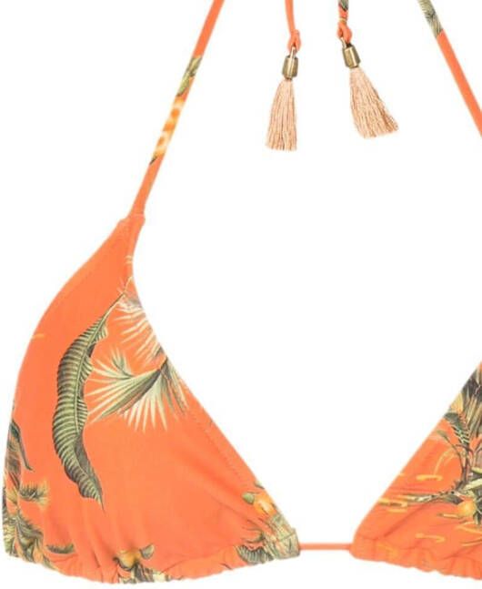 Lygia & Nanny Maya bikinitop met bloemenprint Oranje