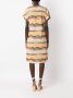 Lygia & Nanny Midi-jurk met abstracte print Bruin - Thumbnail 4