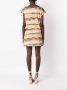 Lygia & Nanny Mini-jurk met gestrikte taille Bruin - Thumbnail 4