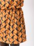 Lygia & Nanny Mini-jurk met gestrikte taille Oranje - Thumbnail 5
