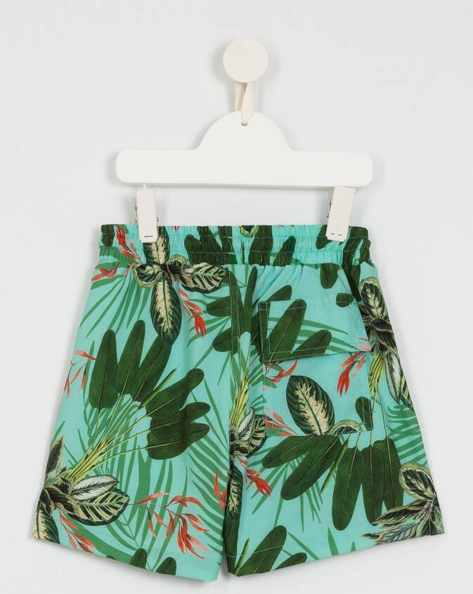 Lygia & Nanny Shorts met bladprint Groen