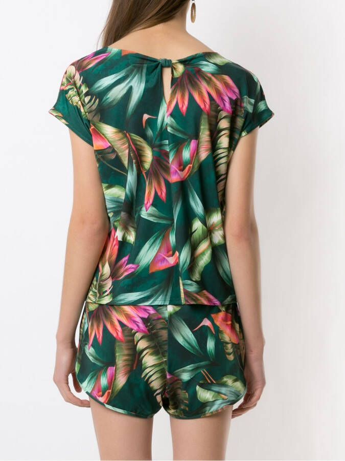 Lygia & Nanny T-shirt met bladerenprint Groen