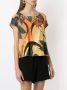 Lygia & Nanny T shirt met bloemenprint dames Polyester Spandex Elastane 38 Geel - Thumbnail 3