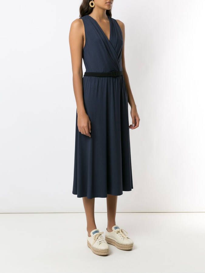 Lygia & Nanny Wikkeljurk met riem Blauw