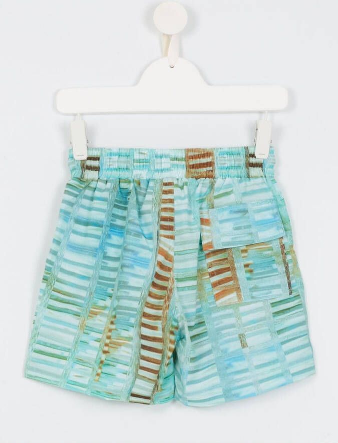 Lygia & Nanny Zwembroek met abstracte print Blauw