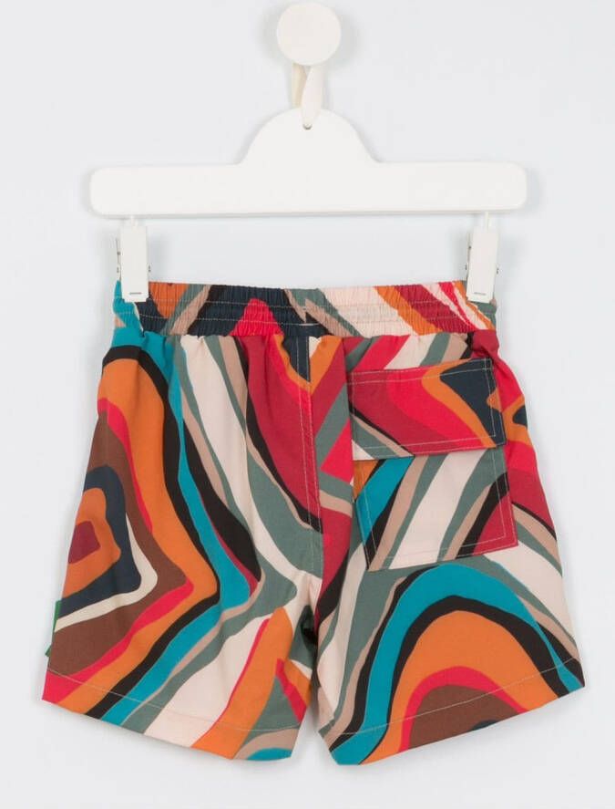 Lygia & Nanny Zwembroek met abstracte print Veelkleurig