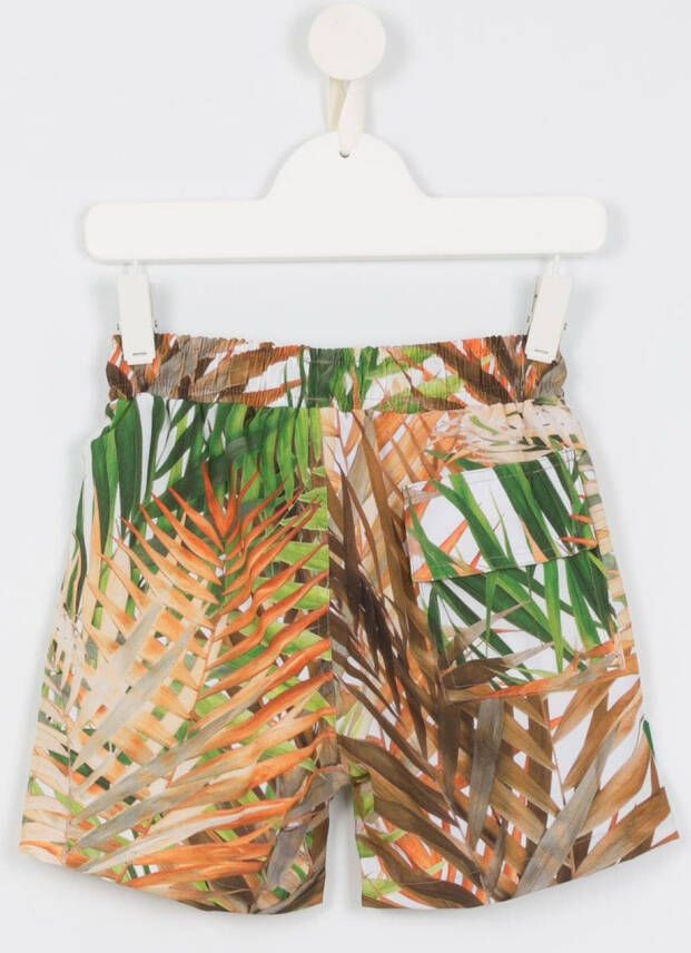 Lygia & Nanny Zwembroek met bladerprint Veelkleurig