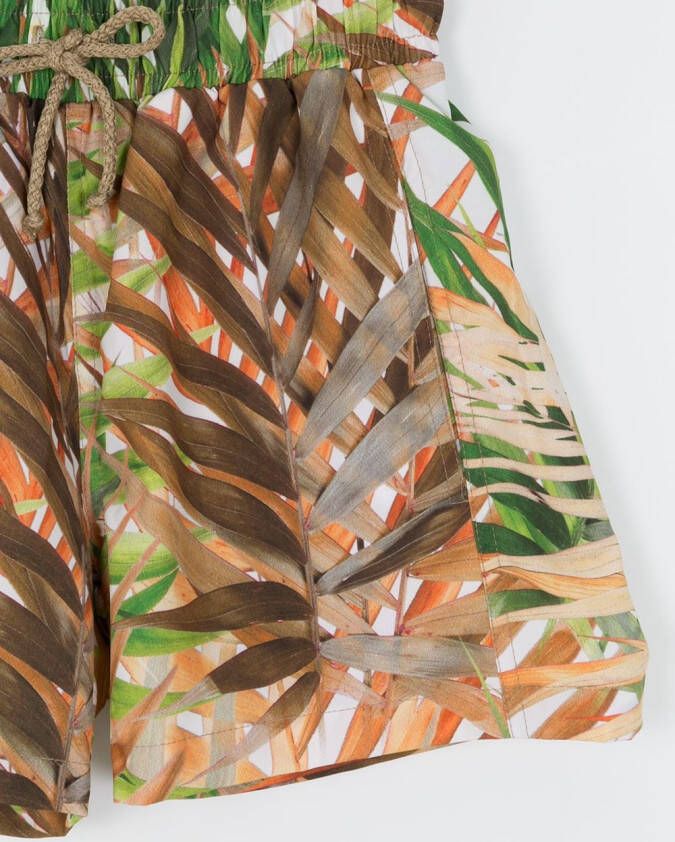 Lygia & Nanny Zwembroek met bladerprint Veelkleurig