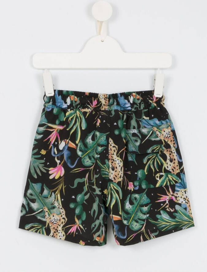 Lygia & Nanny Zwembroek met luipaardprint Zwart
