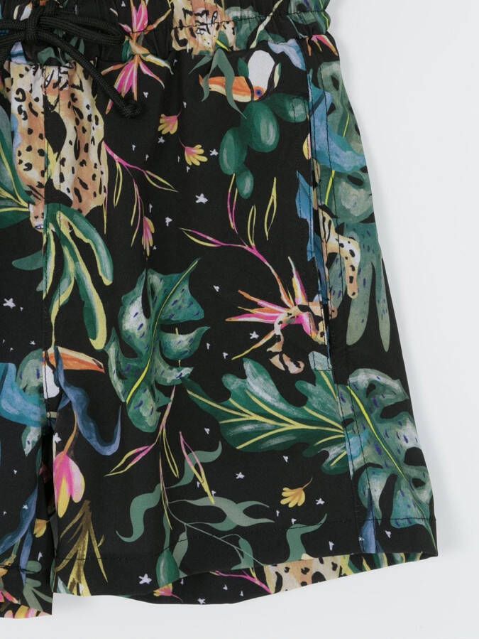 Lygia & Nanny Zwembroek met luipaardprint Zwart
