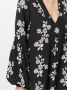 Macgraw Maxi-jurk met roosprint Zwart - Thumbnail 5