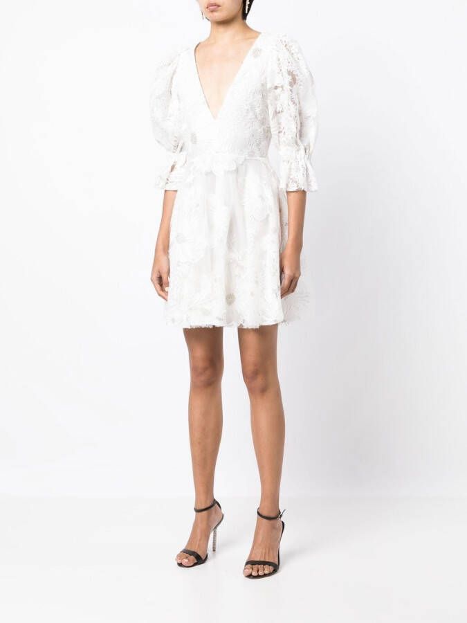 Macgraw Mini-jurk met V-hals Wit