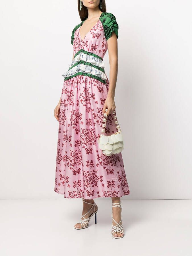 Macgraw Zijden maxi-jurk Roze