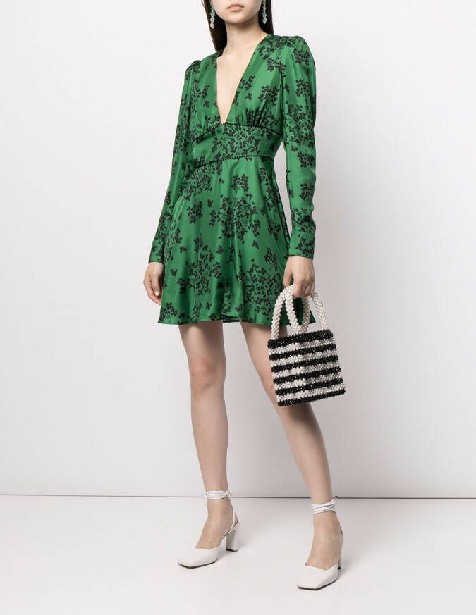 Macgraw Zijden mini-jurk Groen